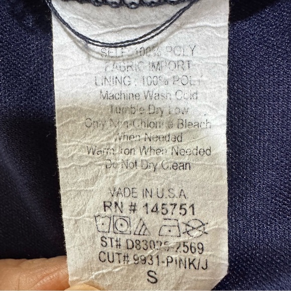 41Hawthorn Indigo Blue Floral Print Sheath Dress 1/2 Button Elastic Waist Sz S - Picture 4 of 5